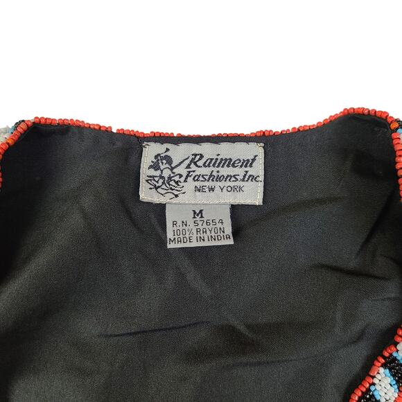 Raiment Fashions Cardigan Jacket Medium Beaded Intricate - Picture 5 of 7